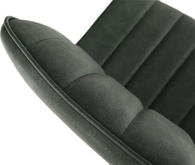 Scaun, piele ecologică verde/negru, HAZAL