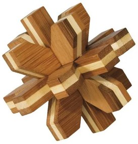 Joc logic IQ din lemn de bambus Cristal 3D