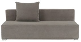 Canapea extensibilă, ţesătură gri maro taupe, FERIHA