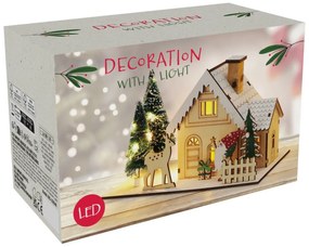 Decorațiune LED de Crăciun Casă de iarnă, 20x10x12,5cm, decor 2