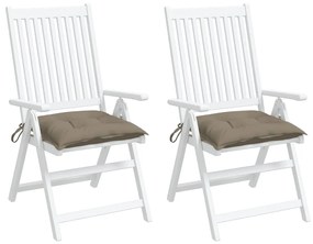 Perne de scaun, 2 buc, gri taupe, 50 x 50 x 7 cm, textil 2, Gri taupe, 50 x 50 x 7 cm