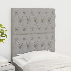 vidaXL Tăblii de pat, 2 buc, gri deschis, 80x7x78/88 cm, textil