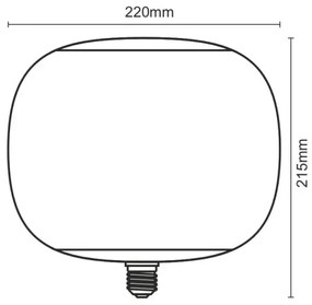 Bec LED FILAMENT SMOKE T220 E27/4W/230V 1800K