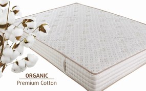Saltea Premium Organic Cotton Pocket Memory 7 Zone de Confort 200x200 cm, H 26 cm