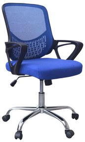 Scaun de birou ergonomic GRAVO, Albastru, Mesh Textil
