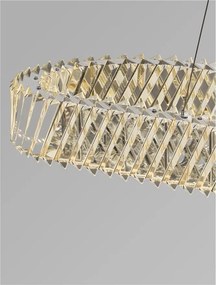 Lustra LED suspendata ovala design elegant ARIETTA L-119cm