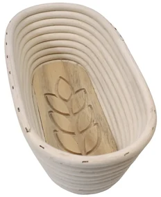 Coșuleț Home Elements oval cu bază din lemn Spic26 x 13 x 9 cm