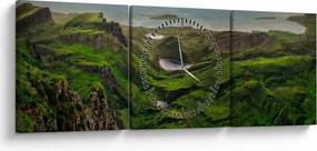 Tablou - Quiraing, Scoția (cu ceas) (90x30 cm)