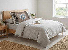 Fata de perna din amestec de bumbac HEART RETRO POLY 50x70 cm, maro