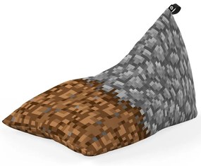 Fotoliu Puf Bean Bag tip Lounge, Minecraft Piatra Pamant