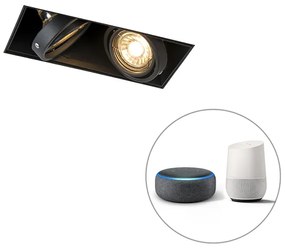 Spotlight inteligent îngropat negru incl. 2 Wifi GU10 Trimless - Oneon 2