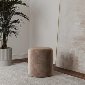 Taburet Tapitat Mali, Bej, Stofa, L 41 x l 41 x H 45 cm