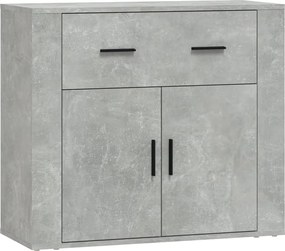 vidaXL Dulap, gri beton, 80x33x70 cm, lemn prelucrat