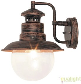 Aplica de perete cu protectie IP44 de exterior, finisaj maro antic, Odessa 8163 RX
