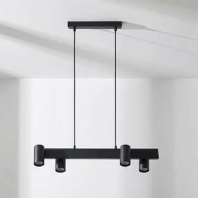 Brilagi - Lustru LED RGBW dimmabil suspendat pe cablu SELE 4xGU10/6,5W/230V negru