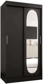 Dulap de haine 100 cm Ronny (Negru). 1126045