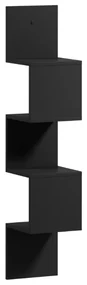 Polita de perete SUNEDO 25x125 cm, neagra