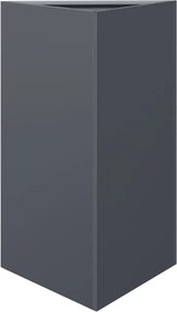 vidaXL Jardinieră grădină, antracit, 50x43x75 cm, oțel, triunghiulară