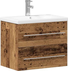 vidaXL Dulap pentru Chiuveta de Baie cu sertar 2 pcs Lemn Vechi