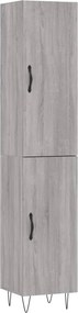 vidaXL Dulap înalt, gri sonoma, 34,5x34x180 cm, lemn prelucrat