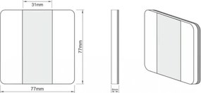 LDST DU-01-SC-BZ10 - Iluminat scară DUO 10xLED/1,2W/230V