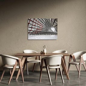 Tablou pe sticlă cu construcție din fier (70x50 cm)