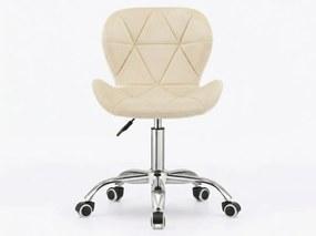 Scaun office AVOLA VELVET, crem deschis