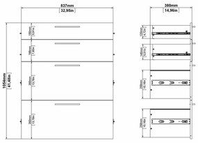 Sertare pentru dulapuri Modulo, stejar sonoma