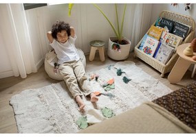 Fotoliu puf pentru copii crem Tic-Tac-Toe – Lorena Canals