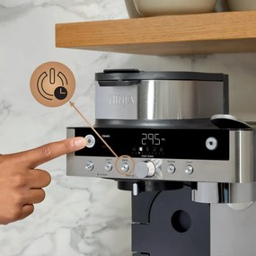 Aparat de cafea 2in1 Ninja Prestige CFN802EU, 1650 W, 19 bar, 1,8 L, 10 lungimi, 3 moduri, DualBrew, Nespresso, Negru/Otel inoxidabil