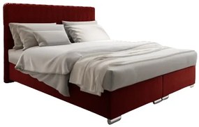 Pat matrimonial180 cm Boxspring Penarth Comfort (roșu) (cu somieră, saltea și sp. depozitare). 1056290