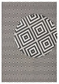 Traversă de exterior NORTHRUGS Karo, 80 x 150 cm, negru-alb