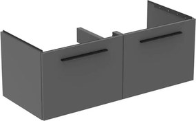 Dulap baza suspendat Ideal Standard i.life B gri quartz mat 2 sertare 120 cm