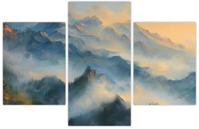 Tablou - Peisaj montan pictat (90x60 cm)