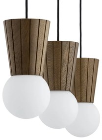 Lustra cu 3 pendule lemn stil scandinav VOLANTE 6358