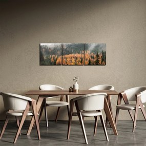 Tablou - Pădure toamna (cu ceas) (90x30 cm)