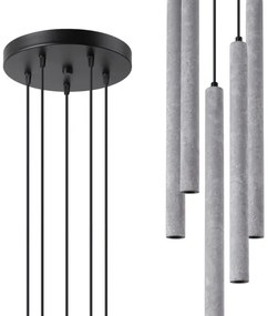 Lustră pe cablu Sollux SL.1275 PASTELO 5xG9/8W/230V beton