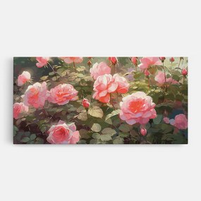 Tablou Canvas, 80x160cm, Dormitor si Living, Flori, Trandafiri, Wild Roses