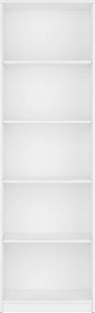 Biblioteca NEPO PLUS, alb, PAL, 60x34x197 cm