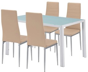 Mabel 4+1 set de luat masa bej-gri