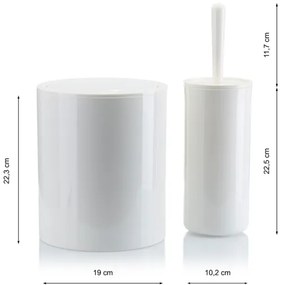 Set de baie CARMEN 5 buc. alb