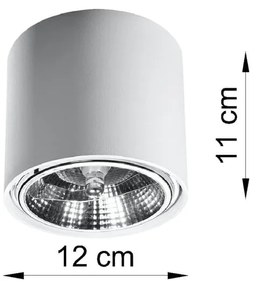 Plafonieră Sollux Luigi, alb