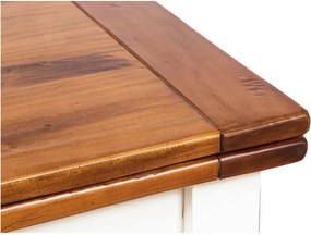 Masa pliabila, L120(240) 120 H80 cm, culoare nuc alb antic, Lemn masiv