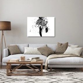 Tablou pe sticlă - Spectacol de modă (70x50 cm)