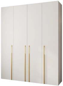 Dulap de haine 200 cm Carmela 40-3 (alb + Auriu). 1126630