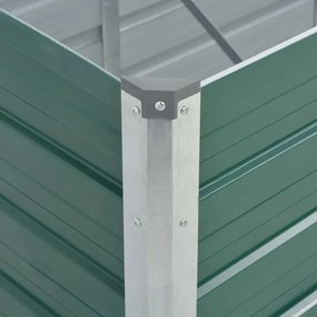 Strat inaltat de gradina, verde, 240x80x45 cm, otel galvanizat 1, Verde, 240 x 80 x 45 cm