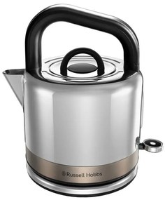 Cana electrica Russell Hobbs Distinctions Titanium 26422-70, 2400W, 1,5 l, Fierbere rapida, Filtru lavabil anti-calcar, Baza 360°, Protectie, Inox/Titaniu