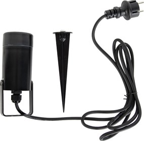 Lampă cu vârf reglabilă neagră IP65 - Solo Eco