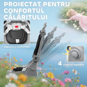 AIYAPLAY Triciclu Pliabil pentru Copii 6 în 1 cu Mâner Reglabil pentru Părinți și Acoperiș pentru Vârstele 1-5, Negru | Aosom Romania
