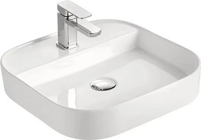 Lavoar pe blat Fluminia Juno alb 39 cm